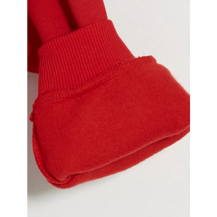 LCW Kids Kırmızı Polo Yaka Kız Çocuk Kalın Sweatshirt
