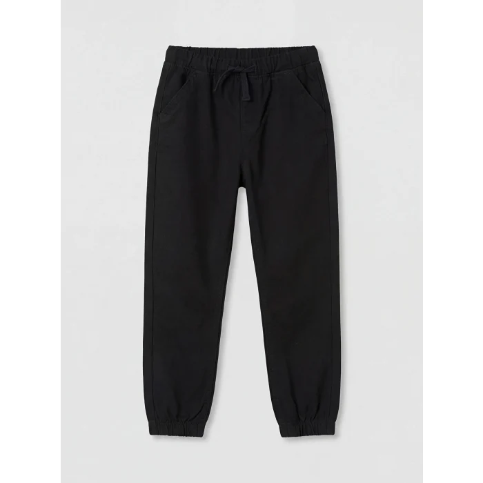 LCW Kids Siyah Regular Fit Erkek Çocuk Jogger Pantolon