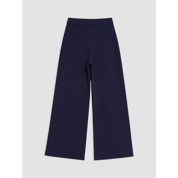LCW Kids Lacivert Wideleg Kız Çocuk Gabardin Pantolon