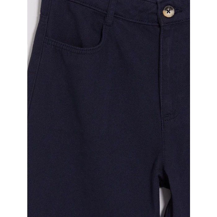 LCW Kids Lacivert Wideleg Kız Çocuk Gabardin Pantolon