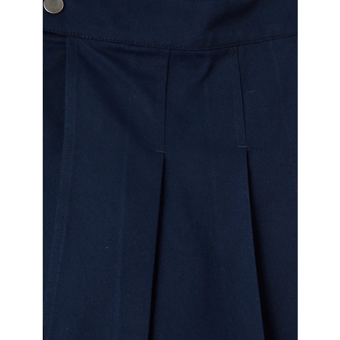 LCW Kids Lacivert Kız Çocuk Pileli Gabardin Şort Etek