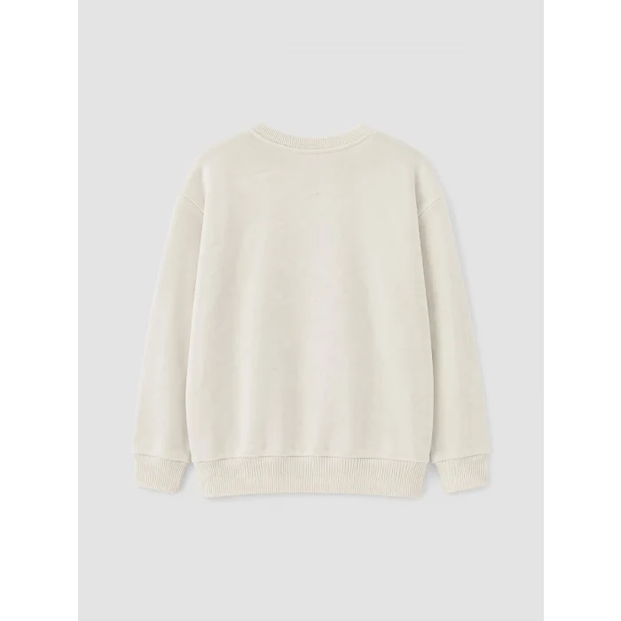 LCW Kids Beyaz Nakışlı Erkek Çocuk Sweatshirt