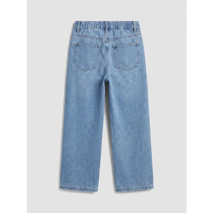 LCW Kids İndigo Wideleg Kız Çocuk Jean Pantolon
