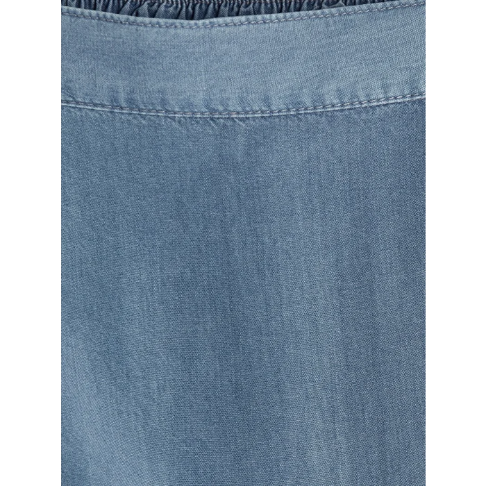 LCW Modest İndigo Beli Lastikli Fırfırlı Jean Etek