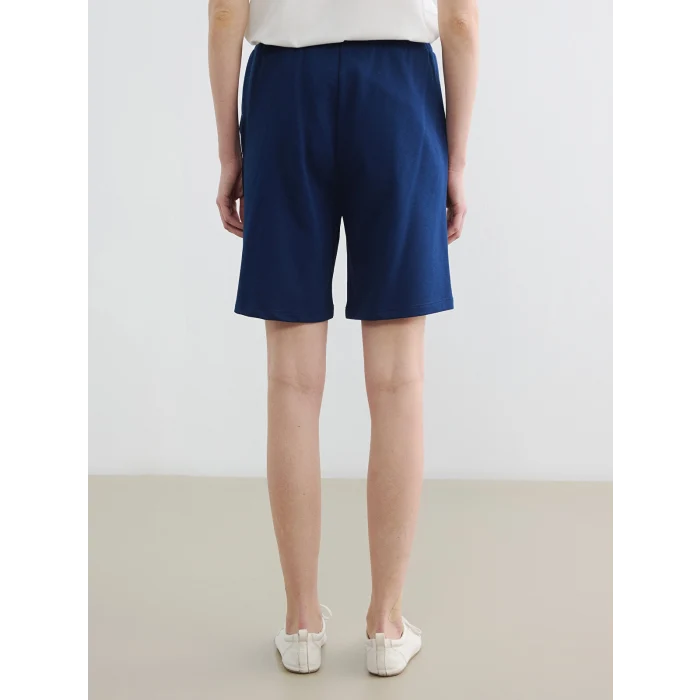 LCWAIKIKI Basic Lacivert Beli Lastikli Kadın Şort