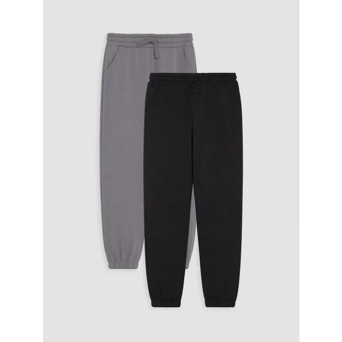LCW Kids Siyah Erkek Çocuk Jogger Eşofman Altı 2li