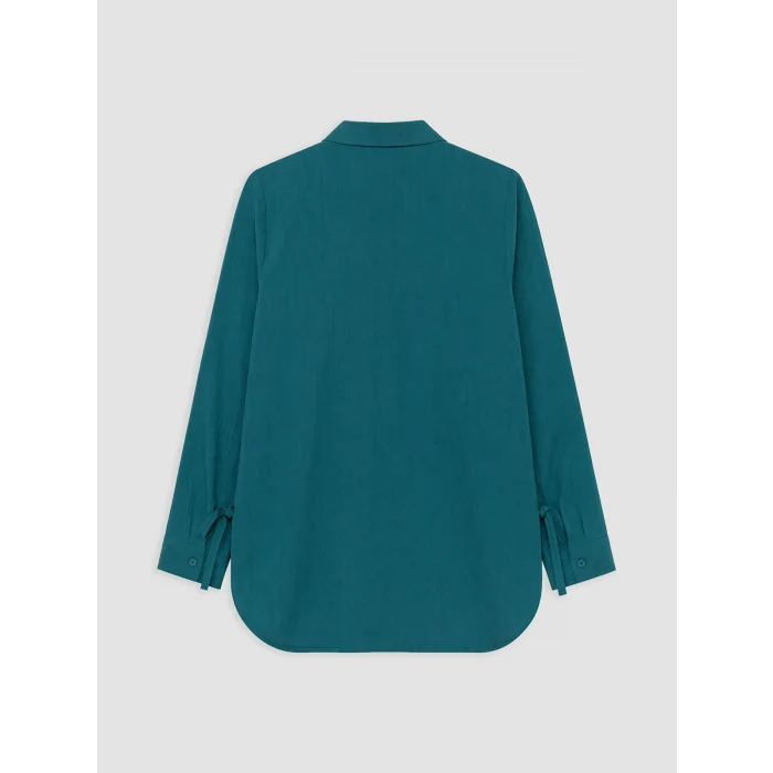 LCWAIKIKI Classic Yeşil Modal Karışımlı Oversize Kadın Gömlek Tunik