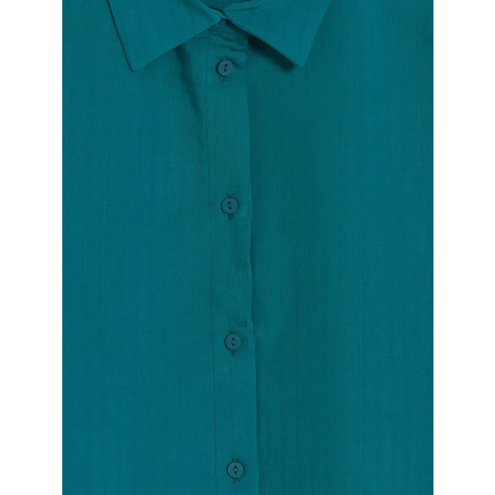 LCWAIKIKI Classic Yeşil Modal Karışımlı Oversize Kadın Gömlek Tunik