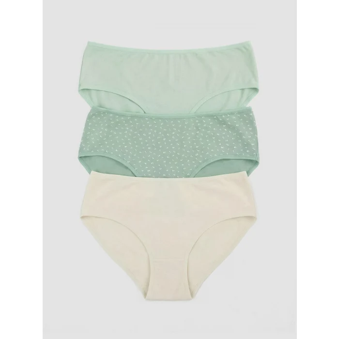 LCW DREAM Yeşil Baskılı Hipster Külot 3lü