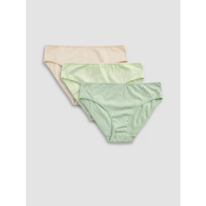 LCW DREAM Yeşil Desenli Bikini Külot 3lü