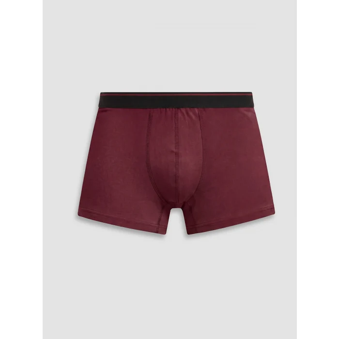 LC WAIKIKI Bordo Pamuklu Esnek Erkek Boxer 3lü
