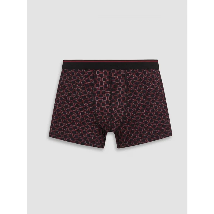 LC WAIKIKI Bordo Pamuklu Esnek Erkek Boxer 3lü