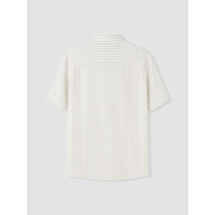 LCWAIKIKI Classic Sarı Regular Fit Çizgili Poplin Erkek Gömlek