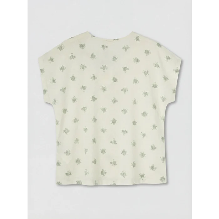 LCW DREAM Ekru V Yaka Desenli Kadın Pijama Takımı