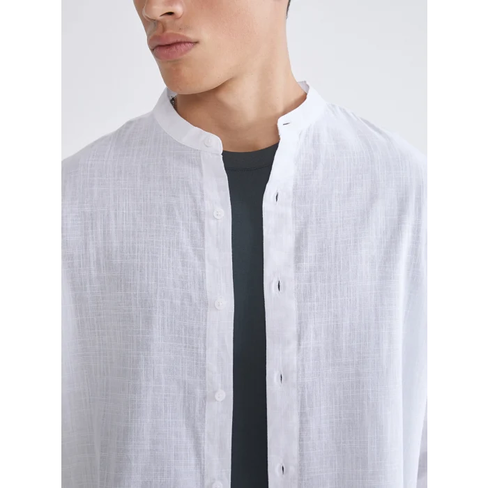 XSIDE Beyaz Regular Fit Poplin Erkek Gömlek