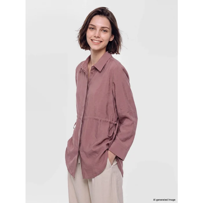 LCW Modest Bordo Modal Karışımlı Kadın Gömlek Tunik