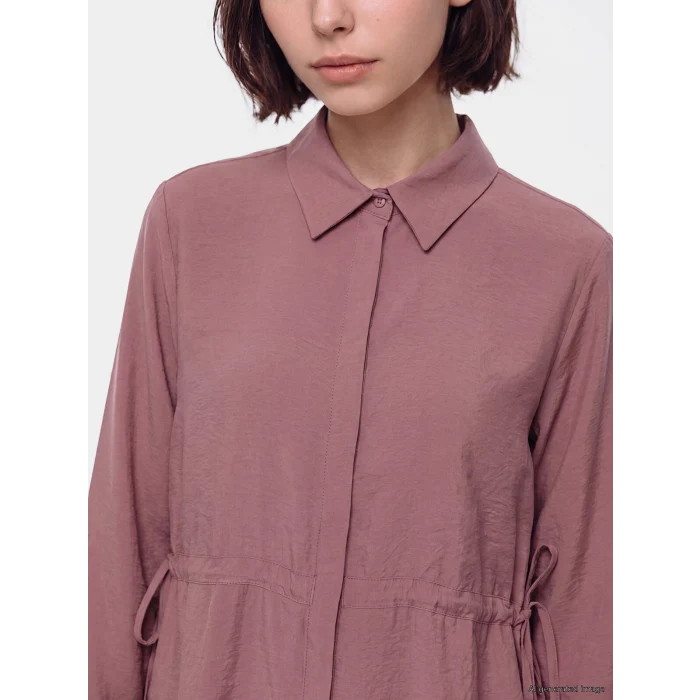 LCW Modest Bordo Modal Karışımlı Kadın Gömlek Tunik