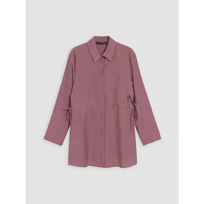 LCW Modest Bordo Modal Karışımlı Kadın Gömlek Tunik
