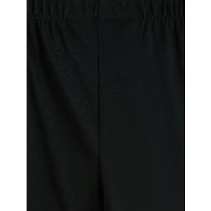 LCW DREAM Siyah Gömlek Yaka Kadın Şortlu Pijama Takımı
