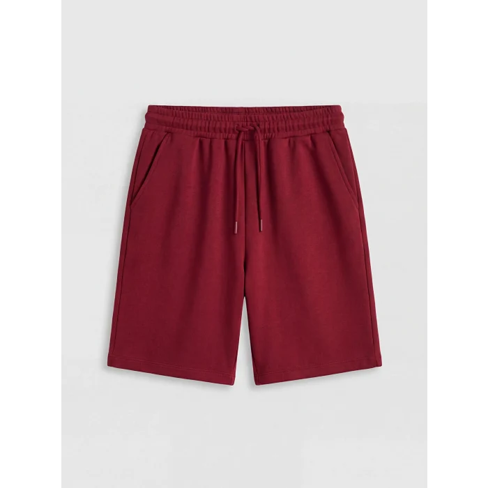 LCWAIKIKI Basic Bordo Beli Lastikli Kadın Şort