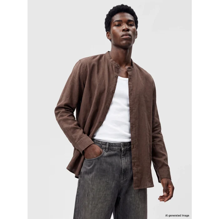 XSIDE Kahverengi Regular Fit Poplin Erkek Gömlek