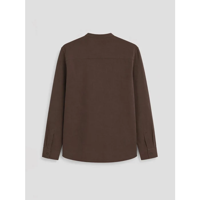 XSIDE Kahverengi Regular Fit Poplin Erkek Gömlek