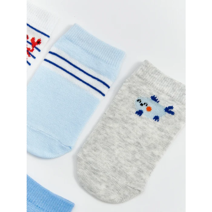 LCW baby Ekru Erkek Bebek Patik Çorap 5li Paket