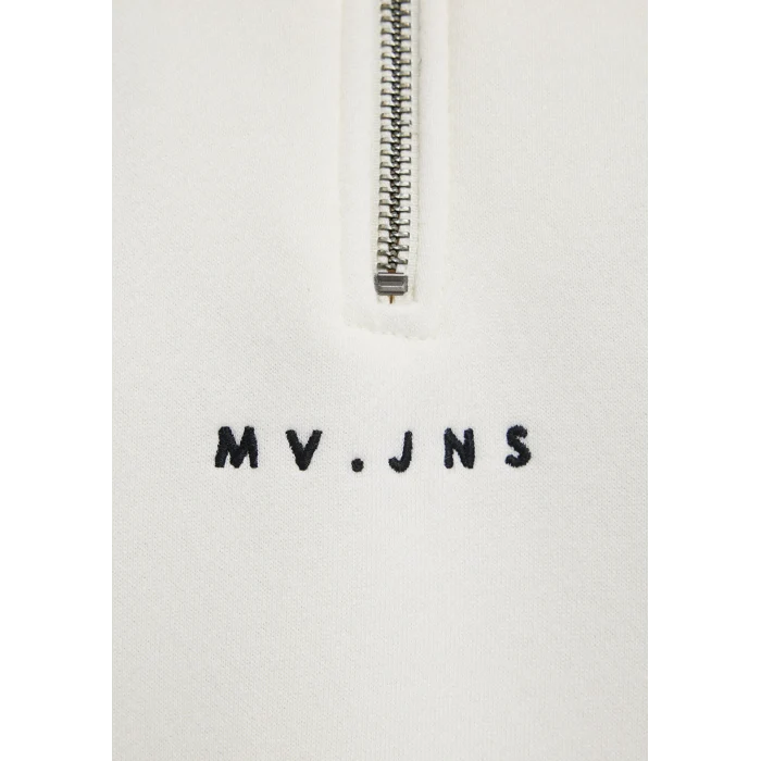 Mavi 1S10533-89145 MVJNS Nakışlı Yarı Fermuarlı Ekru Sweatshirt
