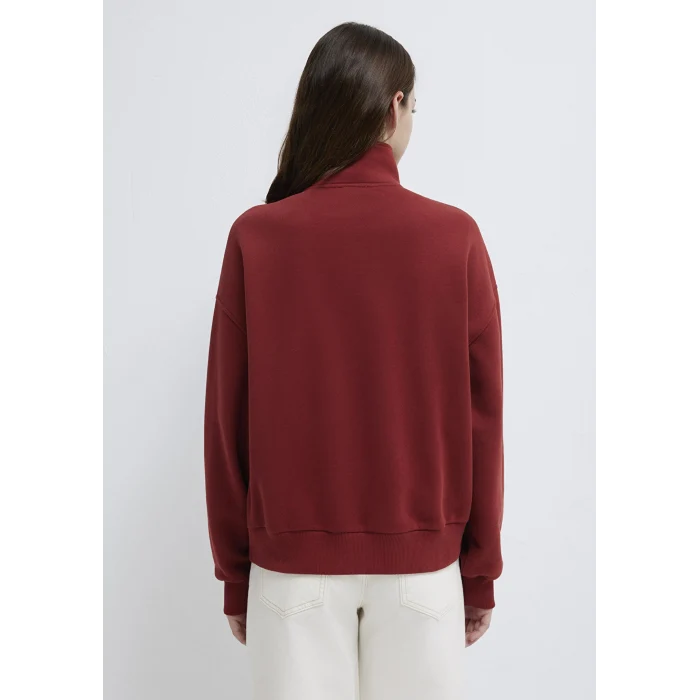 Mavi 1S10533-70411 MVJNS Nakışlı Yarı Fermuarlı Kırmızı Sweatshirt
