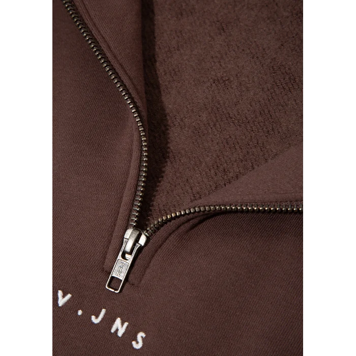 Mavi 1S10533-71603 MVJNS Nakışlı Yarı Fermuarlı Kahverengi Sweatshirt