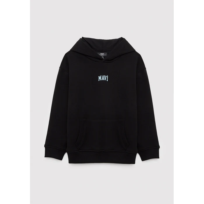 Mavi 6S10199-900 Mavi Logo Kapüşonlu Siyah Sweatshirt