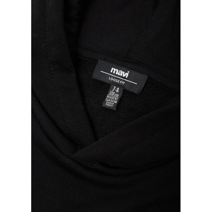 Mavi 6S10199-900 Mavi Logo Kapüşonlu Siyah Sweatshirt