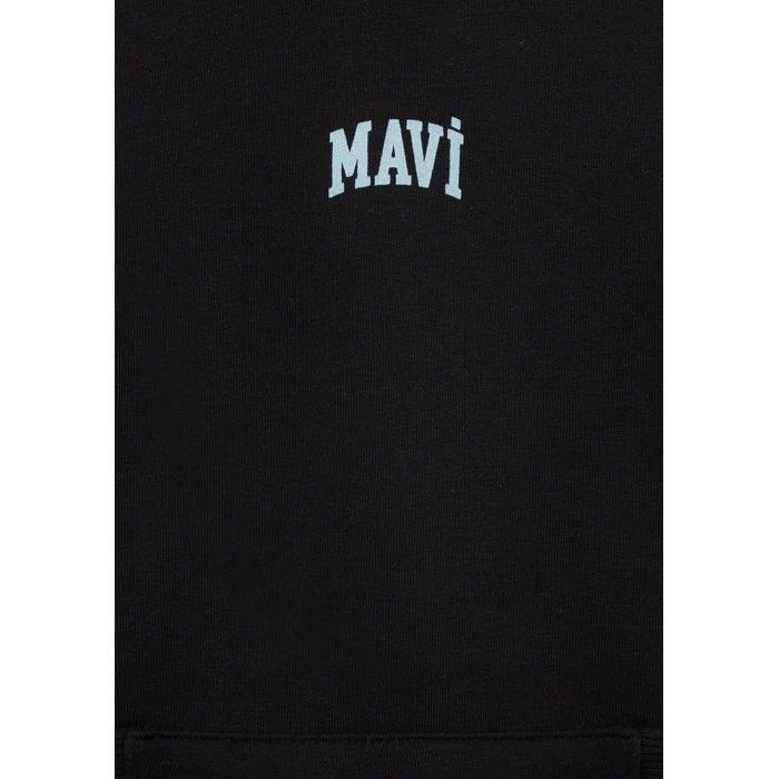 Mavi 6S10199-900 Mavi Logo Kapüşonlu Siyah Sweatshirt