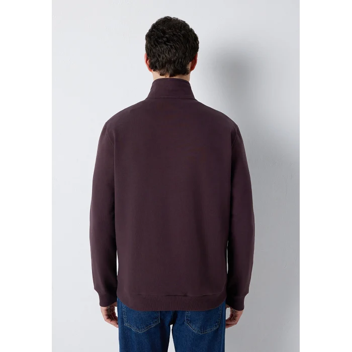 Mavi 0S20027-88083 Yarı Fermuarlı Kahverengi Sweatshirt