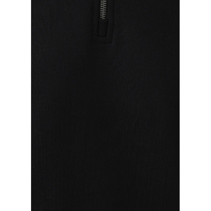 Mavi 0S20027-900 Yarı Fermuarlı Siyah Sweatshirt