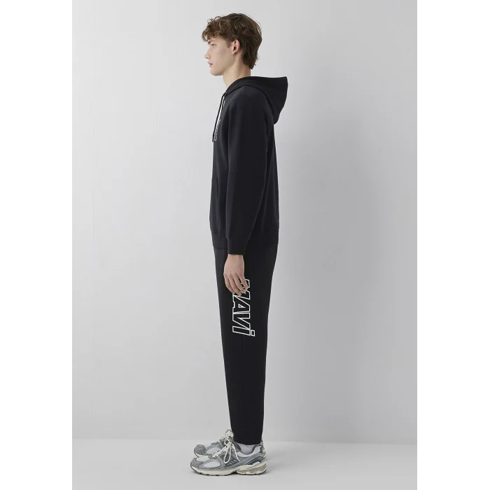 Mavi 0S10196-900 Mavi Logo Baskılı Siyah Sweatshirt