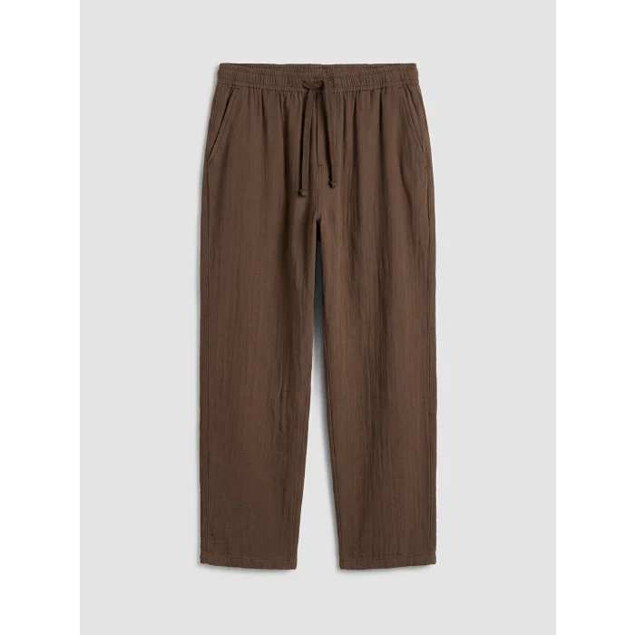 XSIDE Kahverengi Loose Fit Erkek Müslin Pantolon