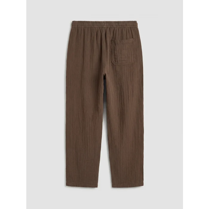 XSIDE Kahverengi Loose Fit Erkek Müslin Pantolon