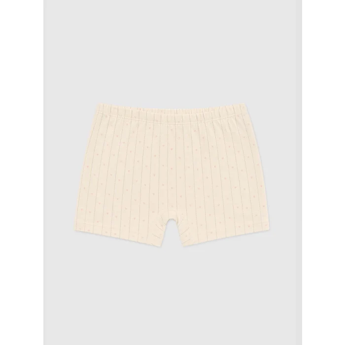 LCW Kids Ekru Baskılı Kız Çocuk Boxer 3lü