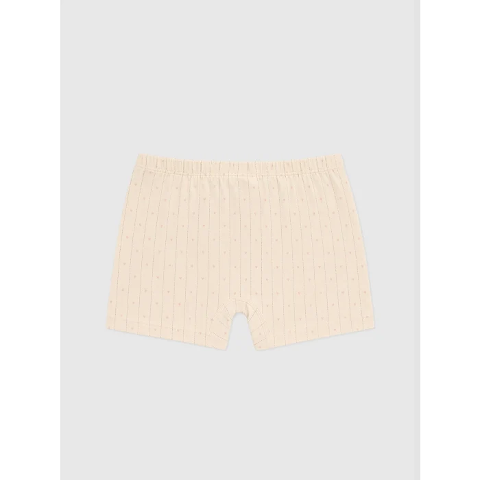 LCW Kids Ekru Baskılı Kız Çocuk Boxer 3lü