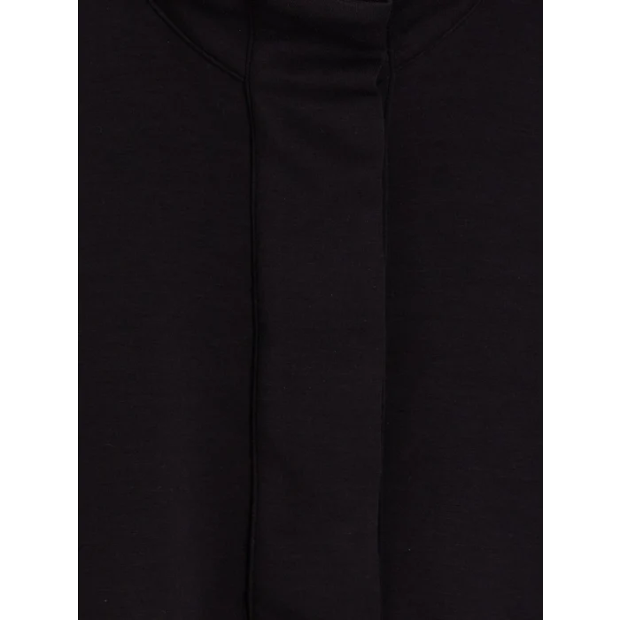 LCW Modest Siyah Soft Touch Oversize Kadın Sweatshirt Tunik