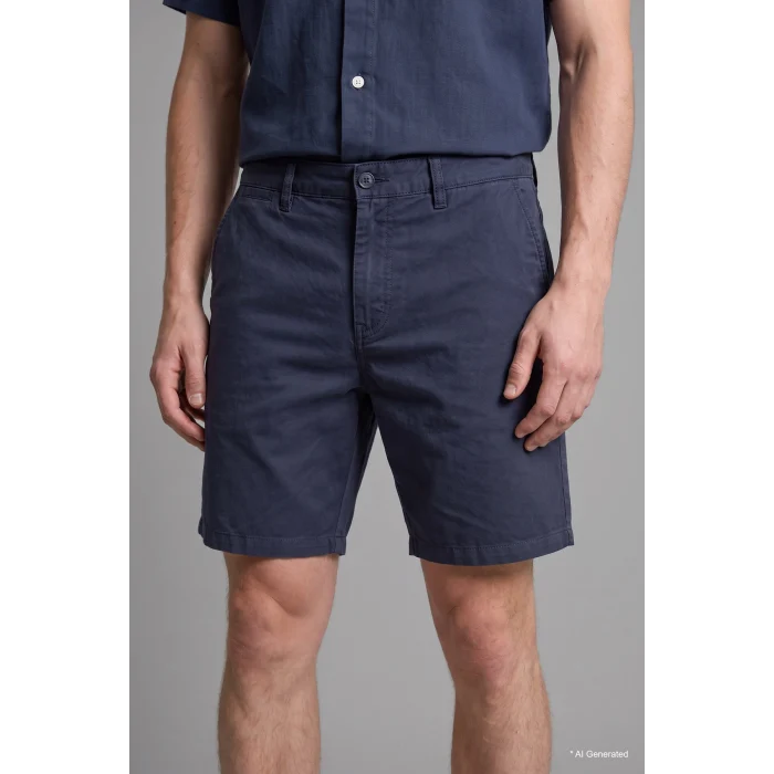 Defacto E0804AXNV175 Lacivert Nefes Alabilir Relax Fit Akışkan Kumaş Bermuda Lacivert Şort