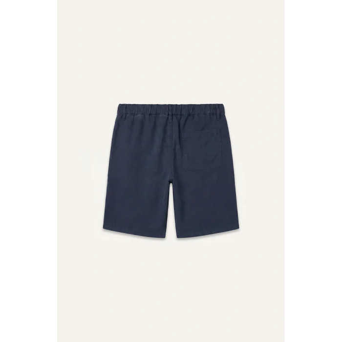 Defacto E0804AXNV175 Lacivert Nefes Alabilir Relax Fit Akışkan Kumaş Bermuda Lacivert Şort