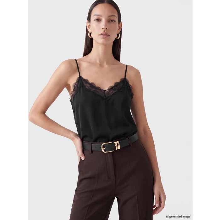 LCW ACCESSORIES Siyah Deri Görünümlü Kadın Kemer