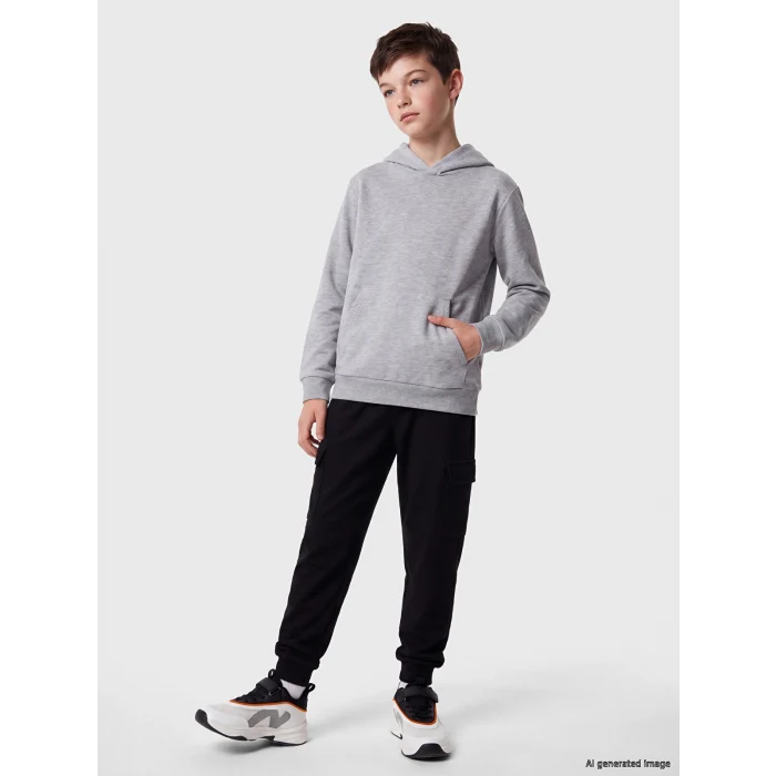 LCW Kids Siyah Erkek Çocuk Kargo Jogger Eşofman Altı