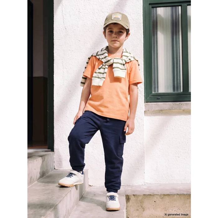 LCW Kids Lacivert Beli Lastikli Erkek Çocuk Jogger Eşofman Altı