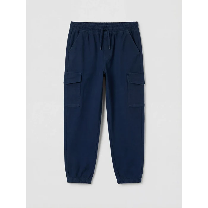 LCW Kids Lacivert Erkek Çocuk Gabardin Kargo Pantolon