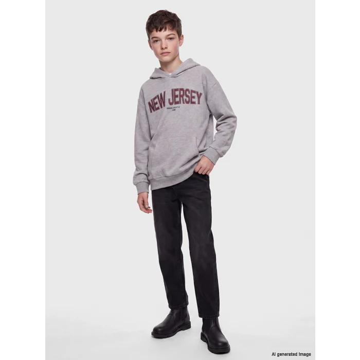 LCW Kids Siyah Baggy Fit Erkek Çocuk Jean Pantolon