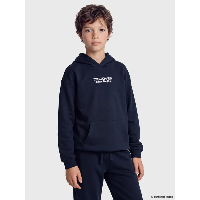 LCW Kids Lacivert Baskılı Erkek Çocuk Eşofman Takım