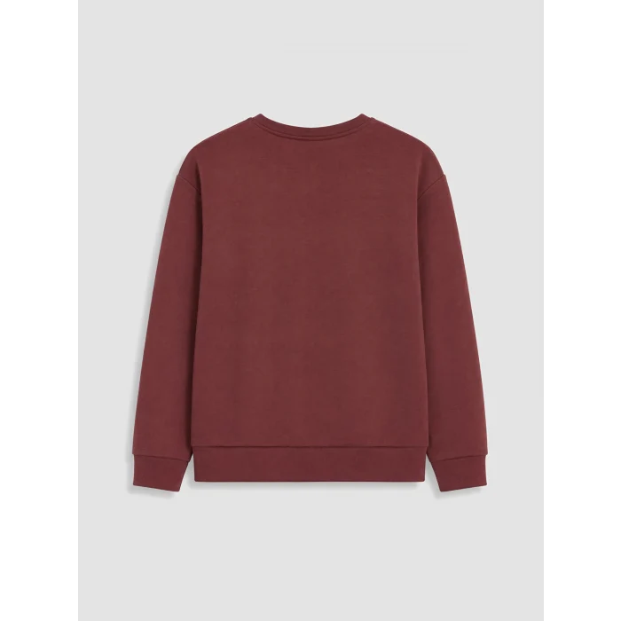 LCW Kids Bordo Kız Çocuk Soft Touch Sweatshirt